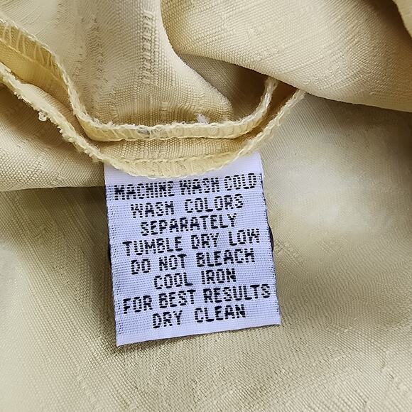 Tommy Bahama Shirt Mens Medium Yellow Silk Button Up Hawaiian Camp Loop Collar - Picture 16 of 16